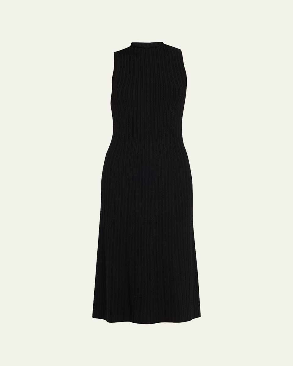 Sleeveless Cable-Knit Midi Dress
